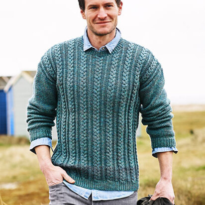 Mens Sweaters in Stylecraft Highland Heathers Aran - 9875 - Downloadable PDF