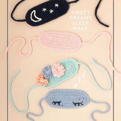 Sweet Dreams Sleep Mask - Free Accessory Crochet Pattern in Paintbox Yarns Baby DK