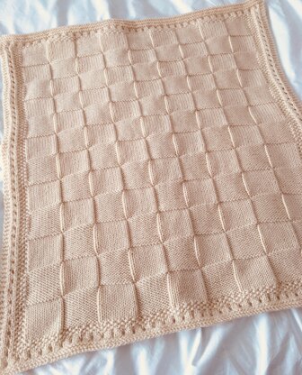 Bordered Basket Weave Blanket