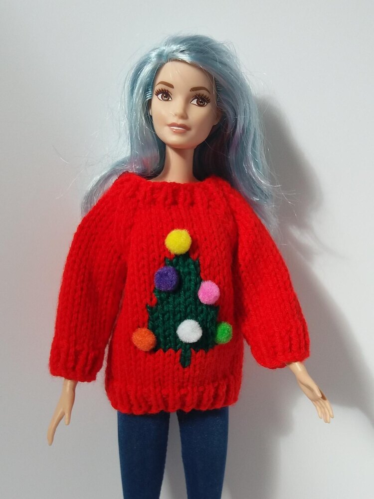 Barbie s Christmas Jumpers Knitting pattern by linmaryknits LoveCrafts