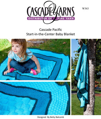 Cascade Yarns W363 Start-in-the-Center Baby Blanket (Free)