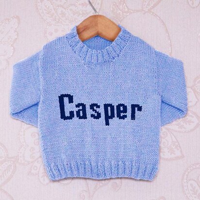 Intarsia - Casper Moniker Chart - Childrens Sweater