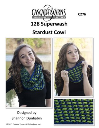 Stardust Cowl in Cascade Yarns 128 Superwash - C276 - Downloadable PDF