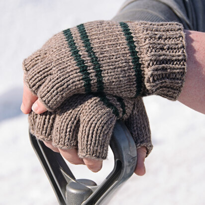 Manly Fingerless Gloves in Spud & Chloe Sweater - Downloadable PDF - knitting pattern