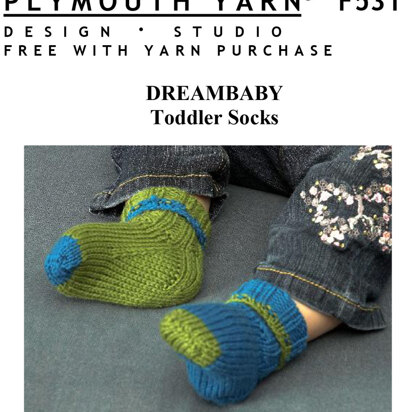 Toddler Socks in Plymouth Yarn Dreambaby DK - F531