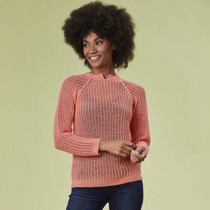 Westerly Pullover - Knitting Pattern for Women in Tahki Yarns Cotton Classic by Tahki Yarns