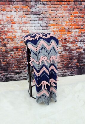 Wrapped in Ribbon Chevron Blanket