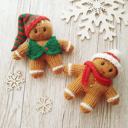 Christmas Gingerbread Men - knitting pattern