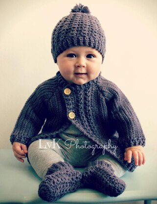 Simple Cable Baby Cardigan