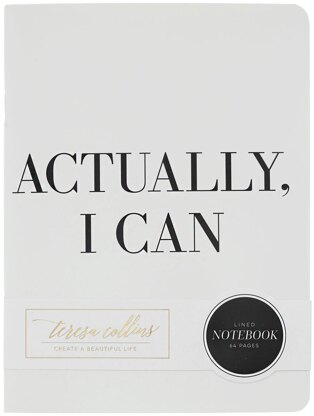 Teresa Collins Designer Notebook 6"X8" - Actually, I Can