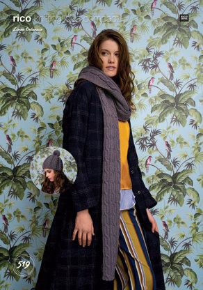 Scarf and Hat in Rico Linea Botanica - 519 - Downloadable PDF