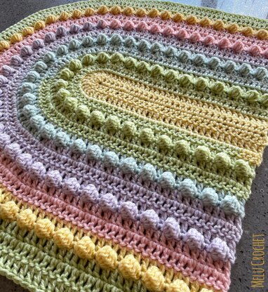 Lollipop Rainbow Blanket by Melu Crochet