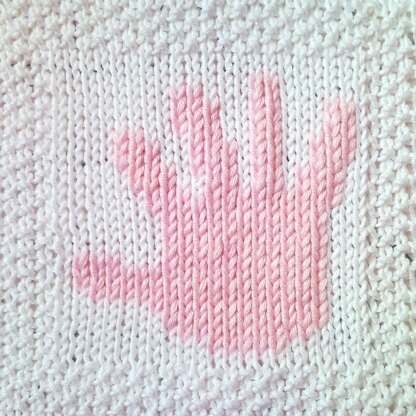 Hand print blanket square