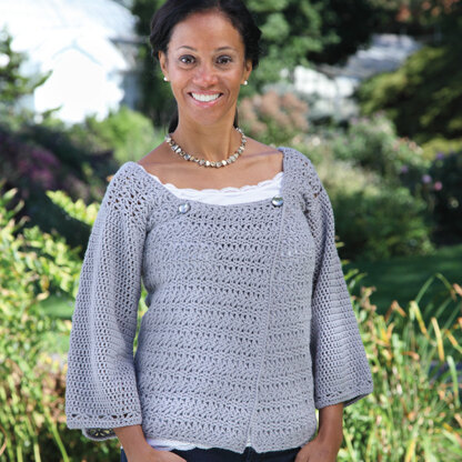 439 Fleur de Sel Cardigan - Crochet Pattern for Women in Valley Yarns Northfield