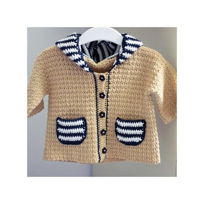 Sailor Hooded Cardigan