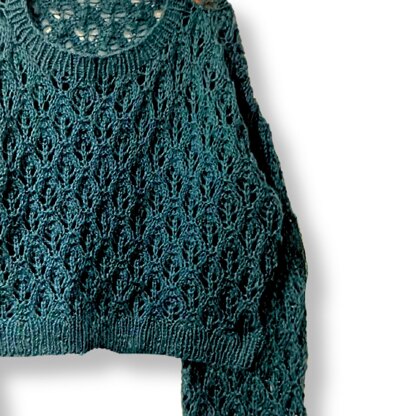 Falling Leaves Simple Lace Sweater