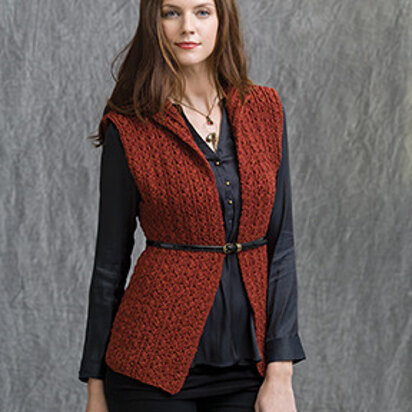 Orchard Mock Cable Vest in Tahki Yarns Aria