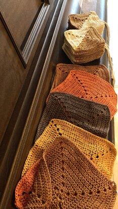 Pumpkin Spice Solid Granny Square Blanket