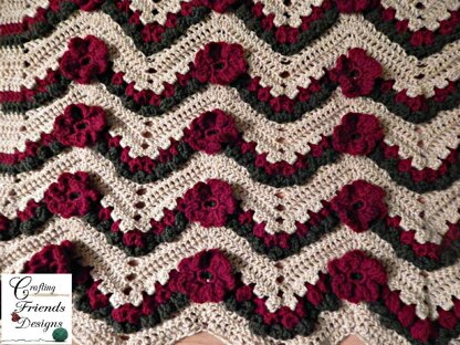 Flower Garden Chevron Afghan