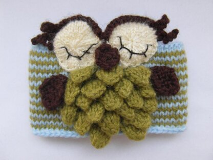 Owl mug cozy (knitted version)