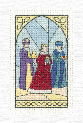 Heritage Wise Men Christmas Card Cross Stitch Kit - 10cm x 15cm