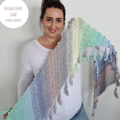 Falling Leaves scarf by Melu Crochet