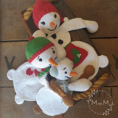 Melly Teddy Ragdoll Snowman Family