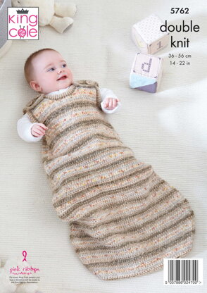 King Cole Babies Onesie, Sleeping Bag & Hat Knitting Pattern 5762 - Double Knit King Cole Babies Onesie, Sleeping Bag & Hat Knitting Pattern 5762 - Double Knit