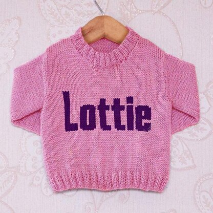 Intarsia - Lottie Moniker Chart - Childrens Sweater