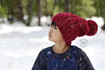 Knit Fishtail Slouch Beanie