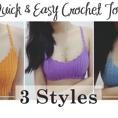 Easy & Quick Crochet Top (3 Styles)