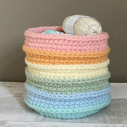 Pastel Rainbow Basket