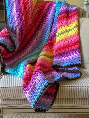 Ombre Granny Stripe Blanket