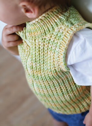 Boy's Ribbed Vest in Ella Rae Lace Merino Chunky - ER8-04 - Downloadable PDF