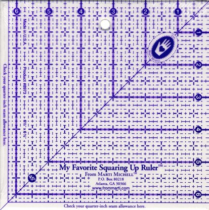 Marti Michell Ruler My Favorite Squaring Up 6.5in Quilting Template