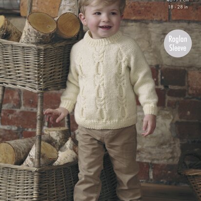 Sweater & Cardigan in King Cole Fashion Aran - 4559 - Downloadable PDF