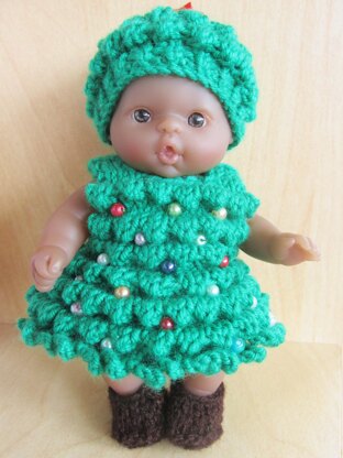 Offer! 5" Berenguer Christmas Tree Dress