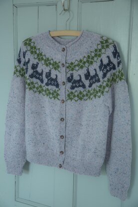 Fairisle Scottie Yoke Cardigan