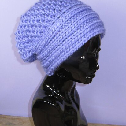 Super Chunky Rib Band Lace Slouch Hat