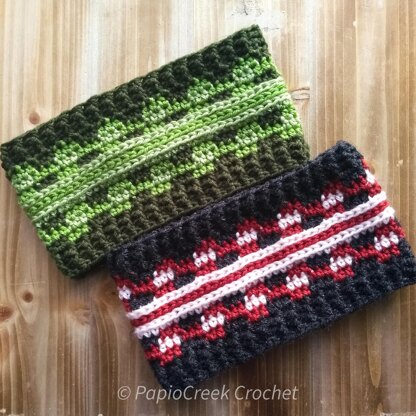 Stripey Plaid Ear Warmer