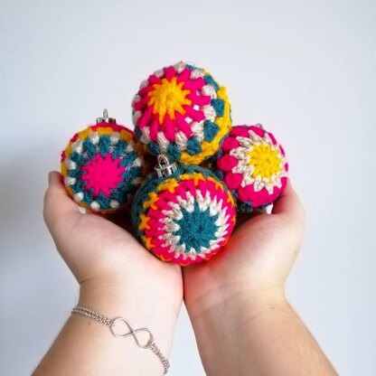 Holly Jolly Crochet Baubles