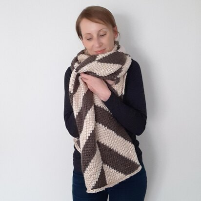 Herringbone Tunisian Crochet Wrap