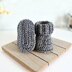 Ridged Cuff Baby Booties