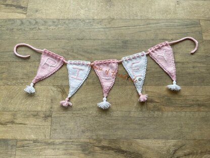 Personalised Interchangeable Bunting Knitting Pattern