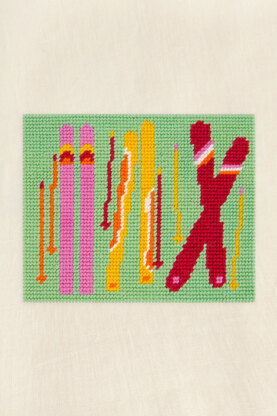 DMC Colorful Skis Tapestry Kit - 20 x 21 cm