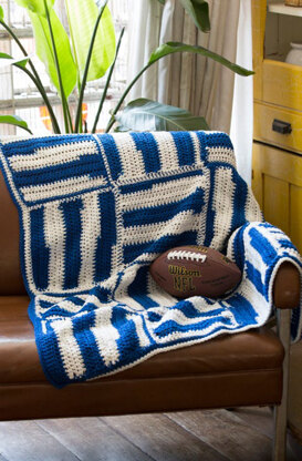 Stadium Crochet Lapghan in Red Heart Team Spirit - LW4394 - Downloadable PDF