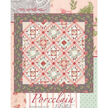 Moda Fabrics Porcelain Quilt - Downloadable PDF