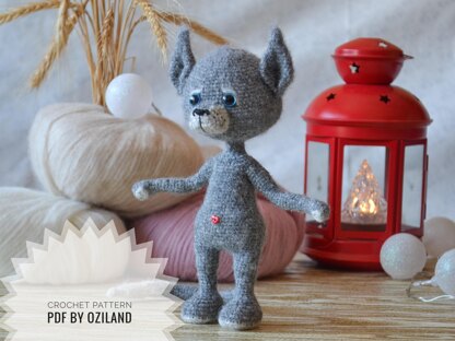 Crochet Amigurumi Pattern: Wolf toy PDF