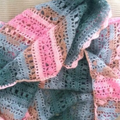 Lacy blanket shawl