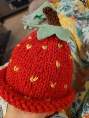 Strawberry babies beanie